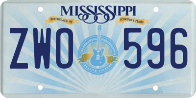 MS license plate ZWO596