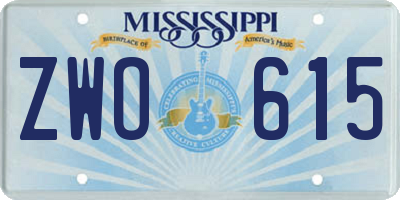 MS license plate ZWO615