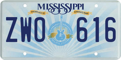 MS license plate ZWO616