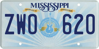 MS license plate ZWO620