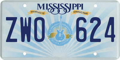 MS license plate ZWO624