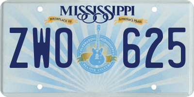 MS license plate ZWO625