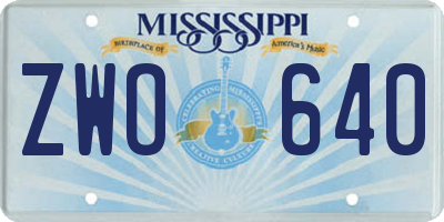 MS license plate ZWO640