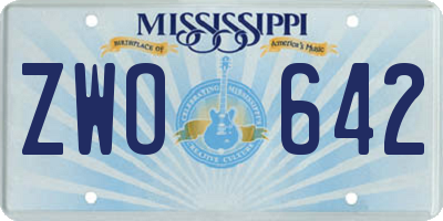 MS license plate ZWO642