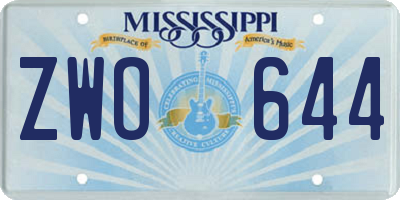 MS license plate ZWO644