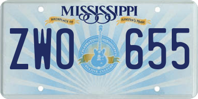 MS license plate ZWO655