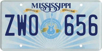 MS license plate ZWO656