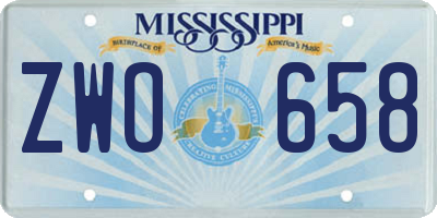MS license plate ZWO658