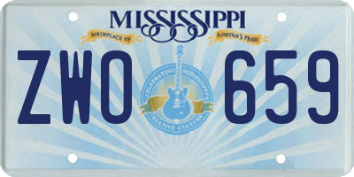 MS license plate ZWO659