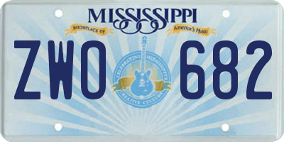 MS license plate ZWO682