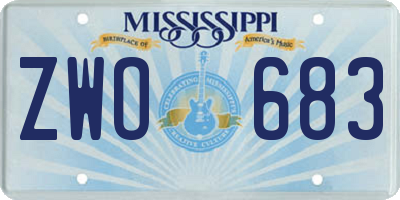 MS license plate ZWO683