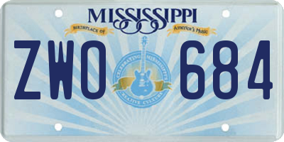 MS license plate ZWO684
