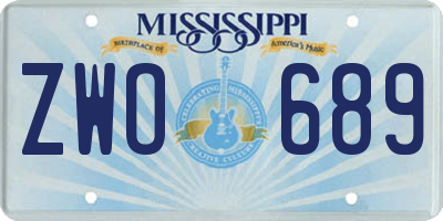 MS license plate ZWO689
