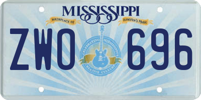 MS license plate ZWO696