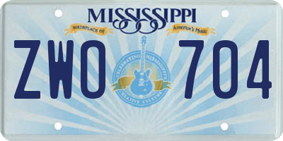 MS license plate ZWO704