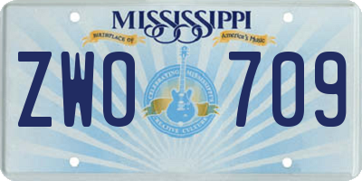 MS license plate ZWO709