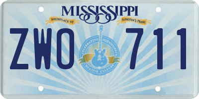 MS license plate ZWO711