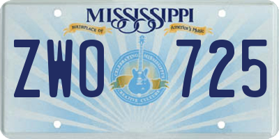 MS license plate ZWO725