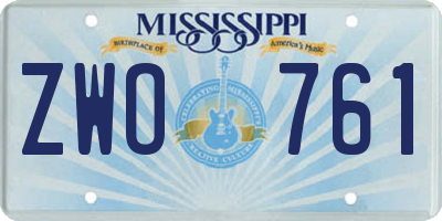 MS license plate ZWO761