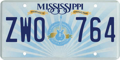 MS license plate ZWO764
