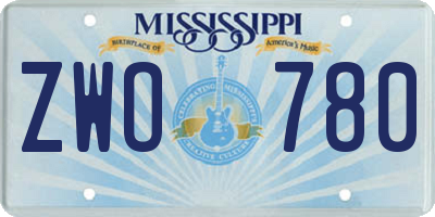 MS license plate ZWO780