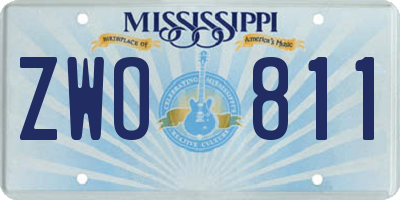 MS license plate ZWO811