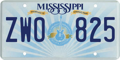 MS license plate ZWO825
