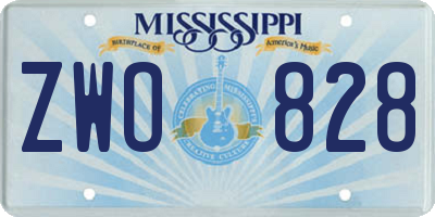 MS license plate ZWO828
