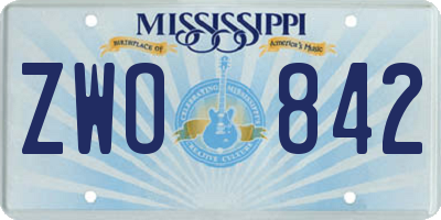MS license plate ZWO842