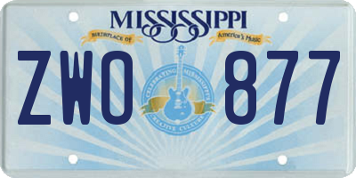 MS license plate ZWO877