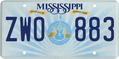 MS license plate ZWO883