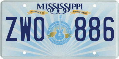 MS license plate ZWO886