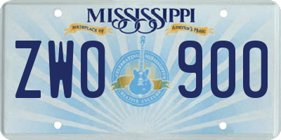 MS license plate ZWO900
