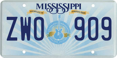 MS license plate ZWO909