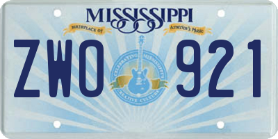MS license plate ZWO921