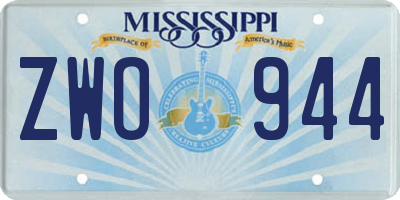 MS license plate ZWO944
