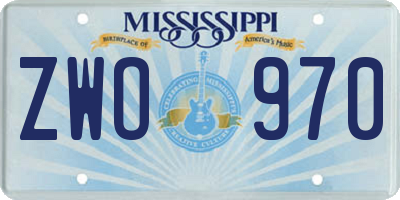 MS license plate ZWO970