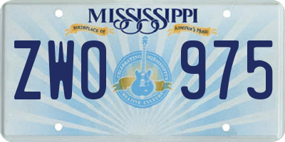 MS license plate ZWO975