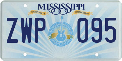MS license plate ZWP095