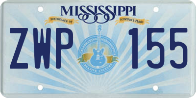 MS license plate ZWP155