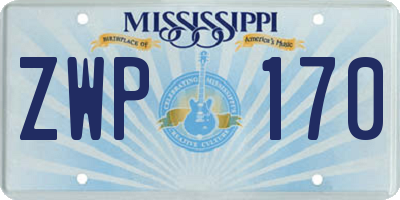 MS license plate ZWP170
