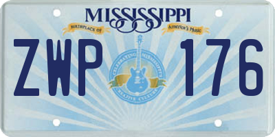 MS license plate ZWP176