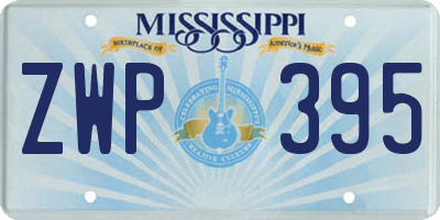 MS license plate ZWP395