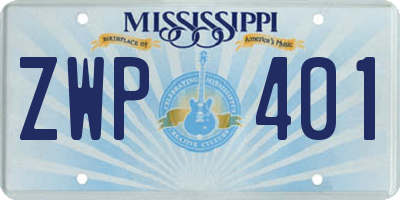 MS license plate ZWP401
