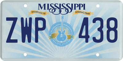 MS license plate ZWP438