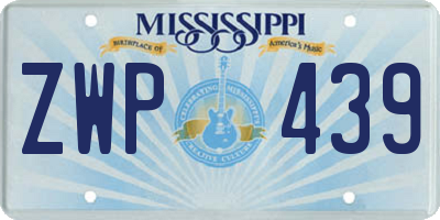 MS license plate ZWP439