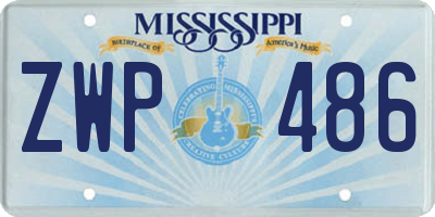 MS license plate ZWP486