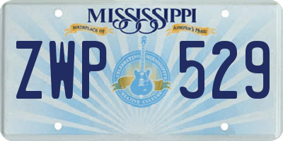 MS license plate ZWP529