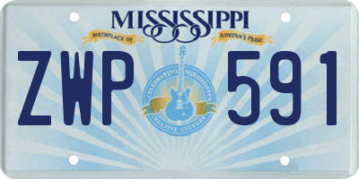 MS license plate ZWP591