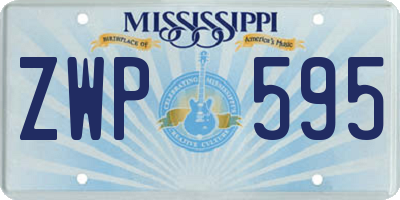 MS license plate ZWP595
